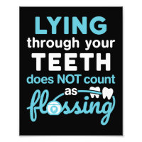 Funny Dental Hygienist Lying Through Teeth Flossin