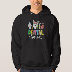 Funny Dental Squad Bunny Dentist Happy Easter Day Hoodie
