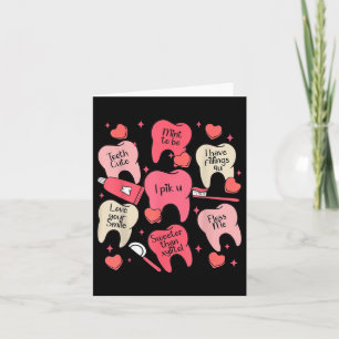 Funny Dental Valentines Day Cute Teeth Hugging Hea Card