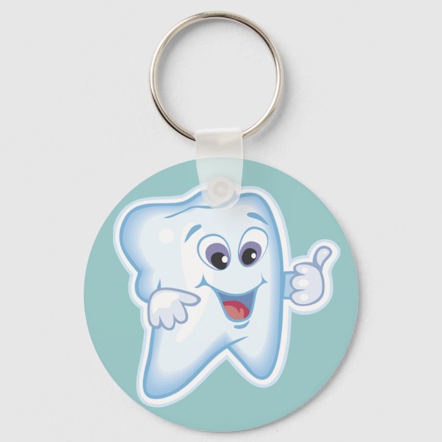 Funny Dentist Dental Hygienist Keychain (Front)