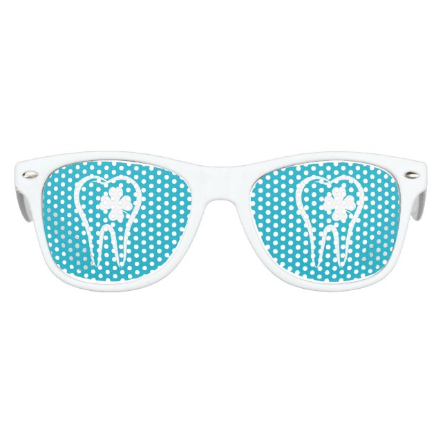 Funny Dentist Party | Lucky Clover Teeth Kids Sunglasses (Front)