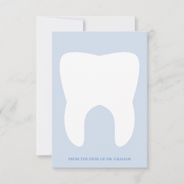 Funny Dentist Tooth | Flat Note Card (Front)