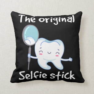 Funny Dentist Tooth Humor Dental Assistant Throw Pillow