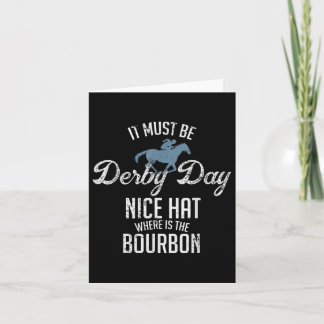 Funny Derby Day And Mint Juleps Horse Racing Women Card