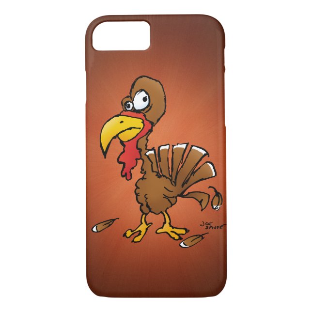 Funny Derp Turkey Cartoon Case-Mate iPhone Case (Back)