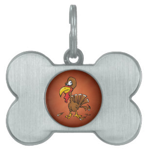 Funny Derp Turkey Pet Tag
