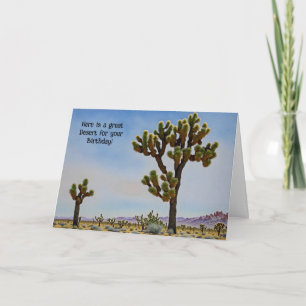 Funny Desert Pun Style Art Birthday Card