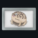 Funny desert rain frog cartoon illustration belt buckle<br><div class="desc">This cute light brown desert rain frog is spotty and adorable.</div>