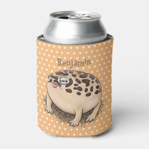 Funny desert rain frog cartoon illustration can cooler