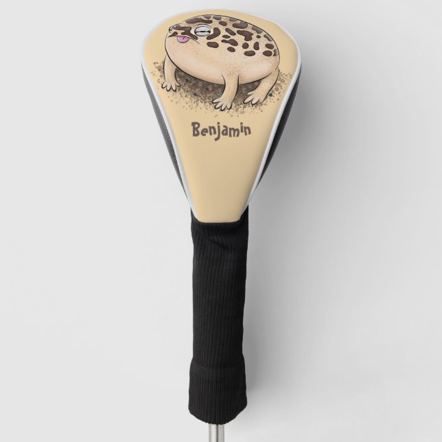 Funny desert rain frog cartoon illustration golf head cover (Front)