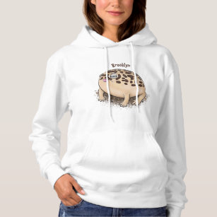 Funny desert rain frog cartoon illustration hoodie