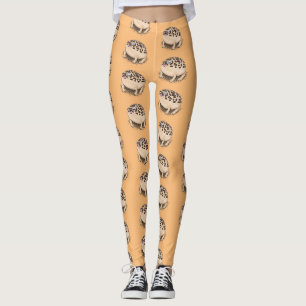 Funny desert rain frog cartoon illustration leggings