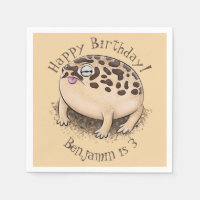 Funny desert rain frog cartoon illustration