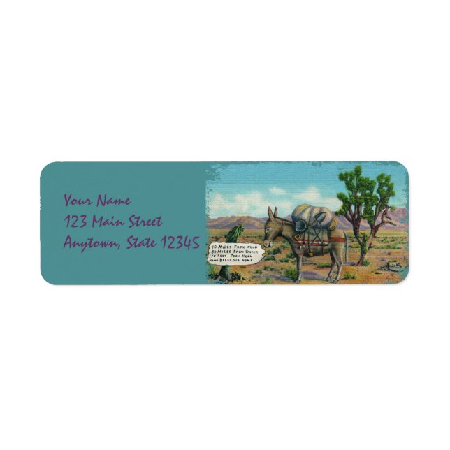 Funny Desert Return Address Labels (Front)