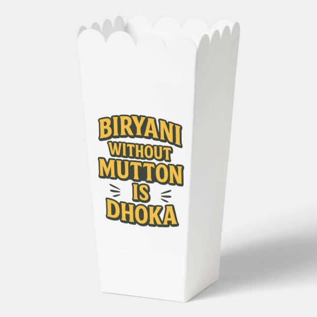 Funny Desi Food Quote Tee Favor Box (Front)