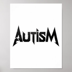 Funny Design Autism Rock Meme Neurodivergent  Poster