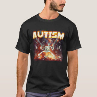 Funny Design Autism Skeleton Meme Probably Autisti T-Shirt