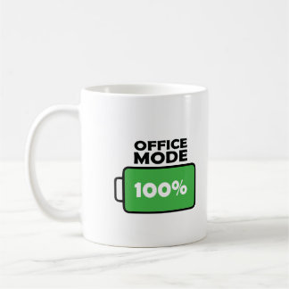 Funny Design Office Mode Full Charge Coffee Lover  Coffee Mug