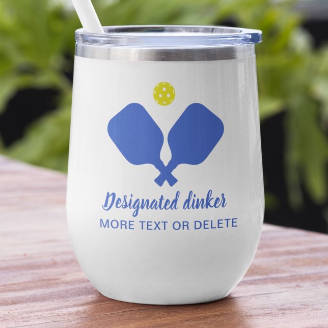 Funny Designated Dinker Custom Pickleball Blue (Creator Uploaded)