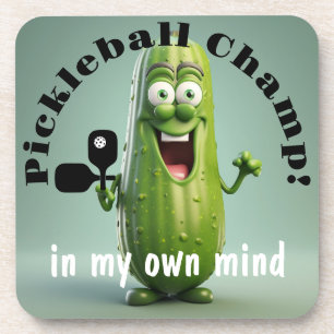 Funny dessous de verre de Pickleball avec corkback