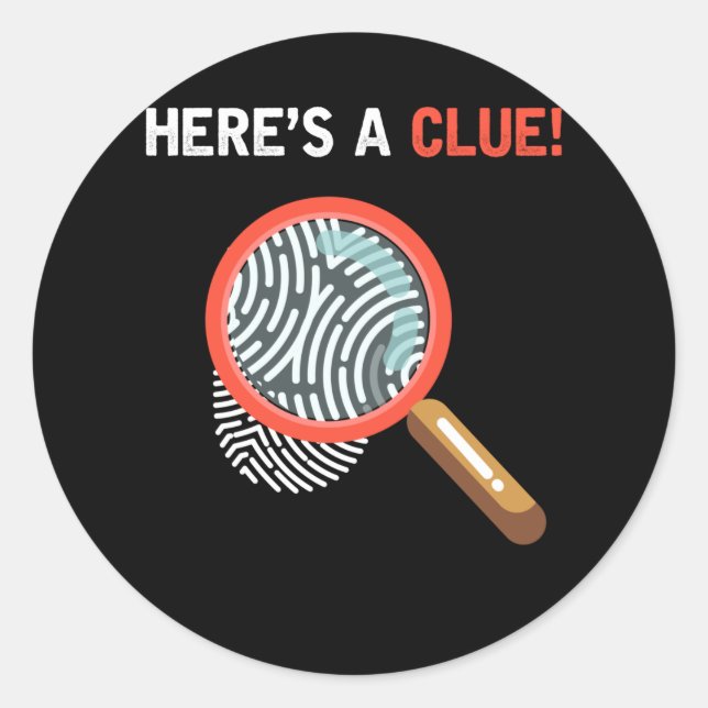 Funny Detective Crime Investigation Drama Book Classic Round Sticker (Front)
