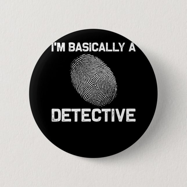 Funny Detective Crime Investigation Drama Reader 2 Inch Round Button (Front)