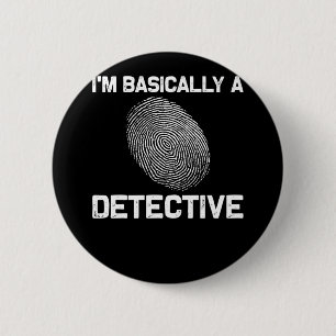 Funny Detective Crime Investigation Drama Reader 2 Inch Round Button