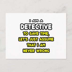 Funny Detective T-Shirts and Gifts Postcard