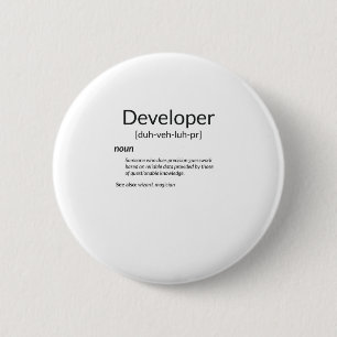 Funny Developers Gift Developer Definition Gift 2 Inch Round Button