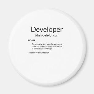 Funny Developers Gift Developer Definition Gift Magnet