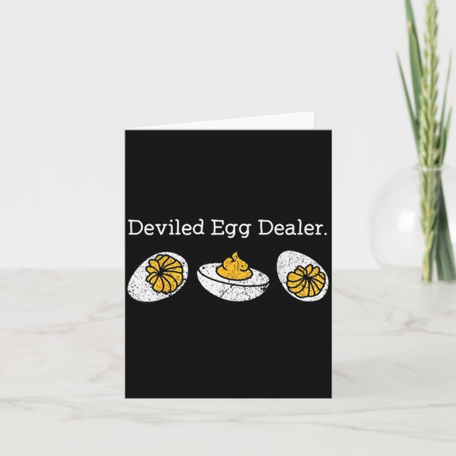 Funny Deviled Egg Er Thanksgiving  Card (Front)