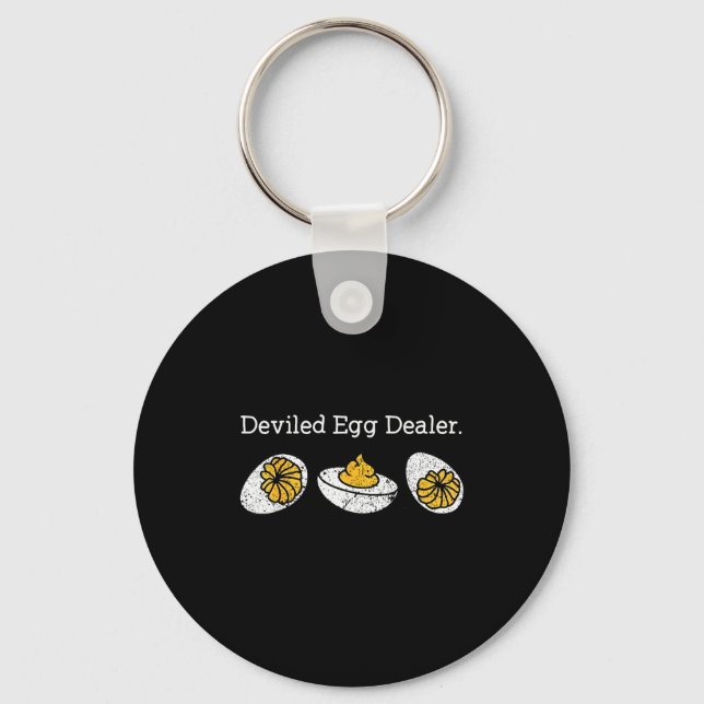 Funny Deviled Egg Er Thanksgiving  Keychain (Front)