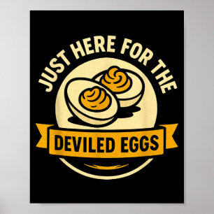 Funny Deviled Eggs Thanksgiving Food Humor Poster