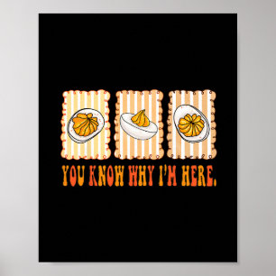 Funny Deviled Eggs You Know Why I’m Here Foodie Th Poster