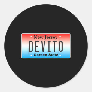Funny Devito New Jersey Italian American Nj Cutlet Classic Round Sticker