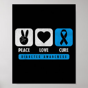 Funny Diabetic Awareness Diabetes Type 1 2 Pancrea Poster