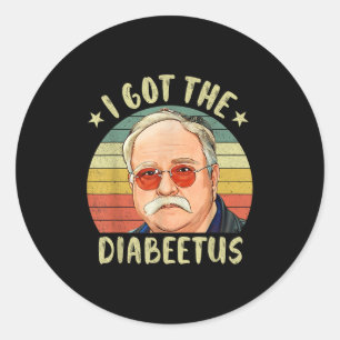 Funny Diabetic Diabetes Type 1 2 Awareness Pancrea Classic Round Sticker