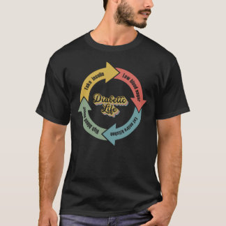 Funny Diabetic Life Circle T1D Awareness T-Shirt