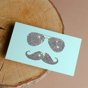 Funny Diamond Moustache With Glasses