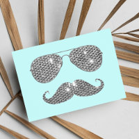 Funny Diamond Moustache With Glasses