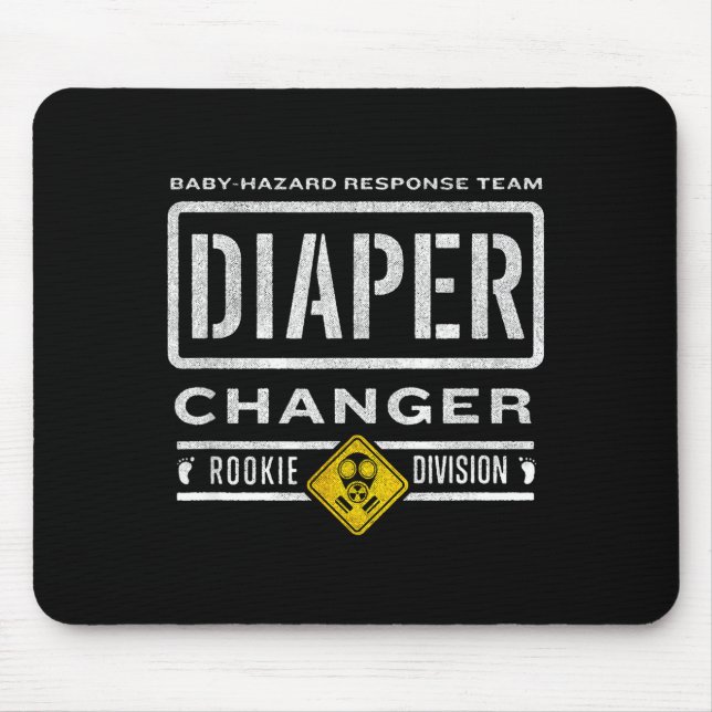 Funny Diaper Changer Duty - Expecting Baby New Dad Mouse Pad (Front)