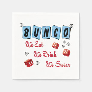 Funny Dice Bunco Napkin