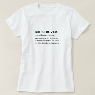 Funny Dictionary Definition Booktrovert T-Shirt