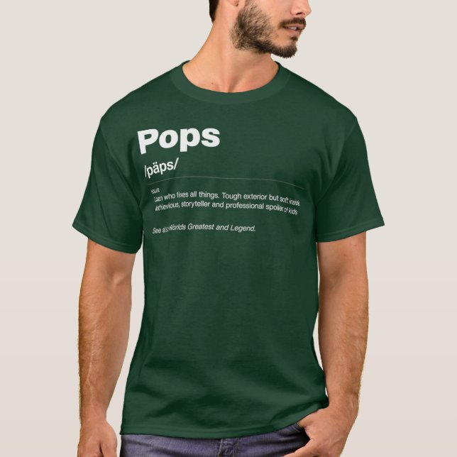 Funny Dictionary Definition Fathers Day Gift T-Shirt (Front)
