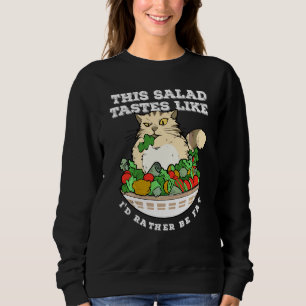 Funny Diet Cat Weightloss Fasting Gym Workout Fitn Sweatshirt