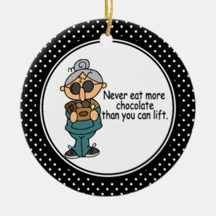 Funny Diet Humour Christmas Ornament