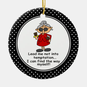 Funny Diet Humour Christmas Ornament