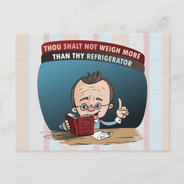 Funny Diet Losing Weight Postcard (Front)