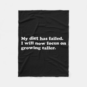 Funny Diet Quote Sarcastic Weight Loss Humour Fleece Blanket