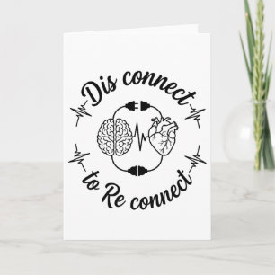 Funny Digital Detox Disconnect to Reconnect cute Card